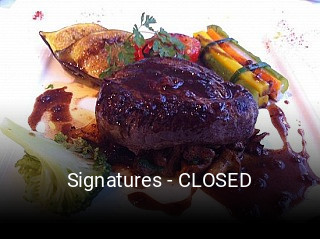 Signatures - CLOSED réservation de table