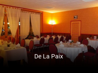 De La Paix réservation de table