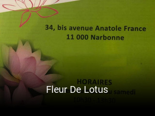 Fleur De Lotus réservation de table