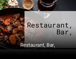 Restaurant, Bar, réservation