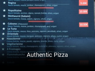Authentic Pizza réservation de table