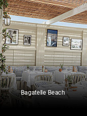 Bagatelle Beach réservation de table
