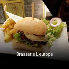 Brasserie L'europe réservation de table