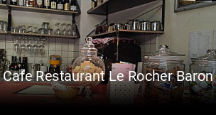 Cafe Restaurant Le Rocher Baron réservation de table
