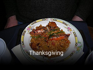 Thanksgiving réservation en ligne