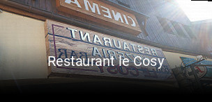 Restaurant le Cosy réservation de table