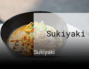 Sukiyaki réservation