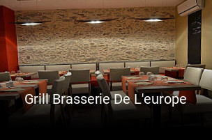 Grill Brasserie De L'europe réservation