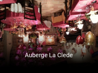 Auberge La Clede réservation de table