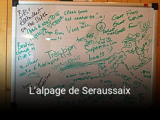 Réserver une table chez L'alpage de Seraussaix maintenant