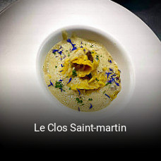 Le Clos Saint-martin réservation de table