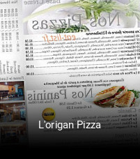 Réserver une table chez L'origan Pizza maintenant