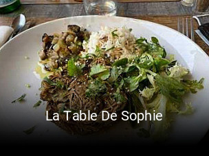 La Table De Sophie réservation de table