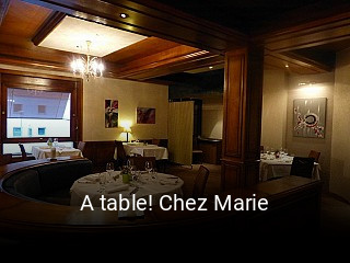 A table! Chez Marie réservation de table