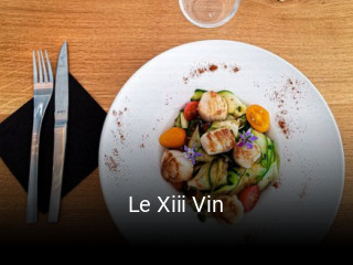 Le Xiii Vin réservation de table