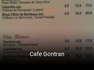 Cafe Gontran réservation