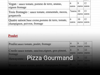 Pizza Gourmand réservation