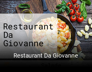 Restaurant Da Giovanne réservation