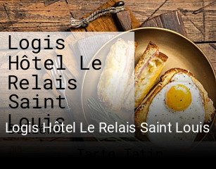 Réserver une table chez Logis Hôtel Le Relais Saint Louis maintenant