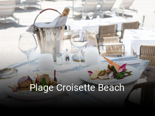 Plage Croisette Beach réservation de table