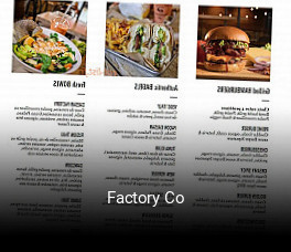 Factory Co réservation de table