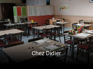 Chez Didier réservation de table