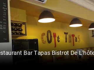 Restaurant Bar Tapas Bistrot De L'hôtel De Ville Béziers réservation en ligne