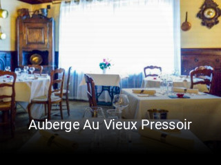 Auberge Au Vieux Pressoir réservation de table