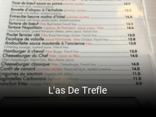L'as De Trefle réservation de table