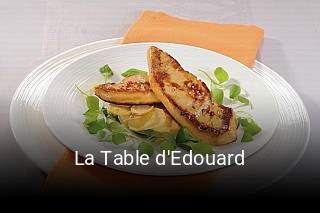 La Table d'Edouard réservation en ligne