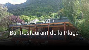 Bar Restaurant de la Plage réservation