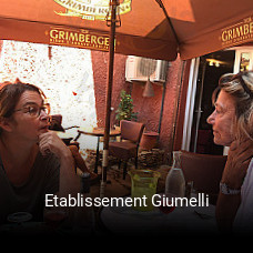 Etablissement Giumelli réservation de table