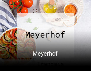 Meyerhof réservation de table
