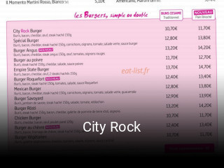 City Rock réservation de table