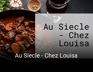 Au Siecle - Chez Louisa réservation de table