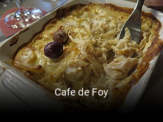 Cafe de Foy réservation