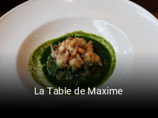 La Table de Maxime réservation