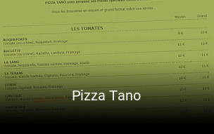 Pizza Tano réservation en ligne