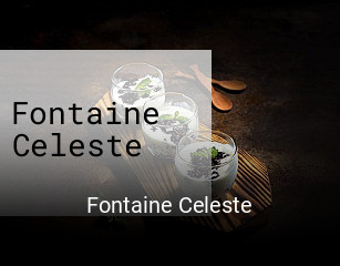 Fontaine Celeste réservation de table