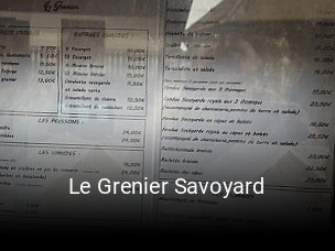 Le Grenier Savoyard réservation en ligne
