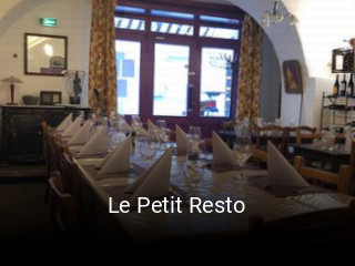 Réserver une table chez Le Petit Resto maintenant