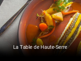 La Table de Haute-Serre réservation de table