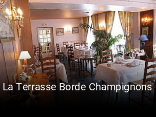 La Terrasse Borde Champignons réservation de table