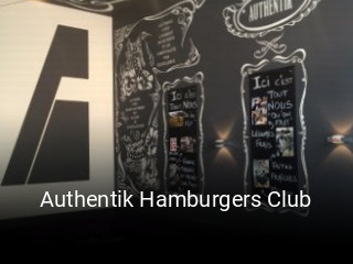 Authentik Hamburgers Club réservation de table