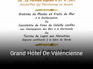 Grand Hôtel De Valencienne réservation