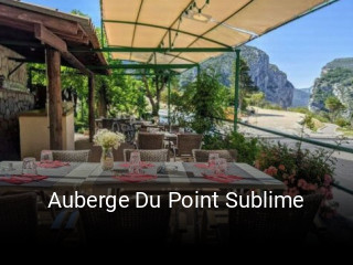 Réserver une table chez Auberge Du Point Sublime maintenant