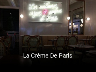 La Crème De Paris réservation