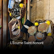 L'Écume Saint-honoré réservation en ligne