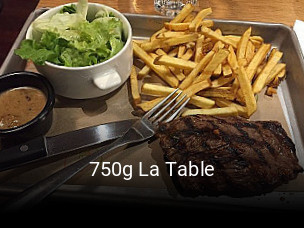 750g La Table réservation de table
