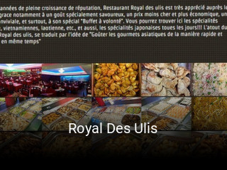 Royal Des Ulis réservation de table